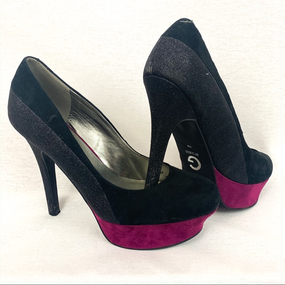 Guess Sparkly Platform Pumps